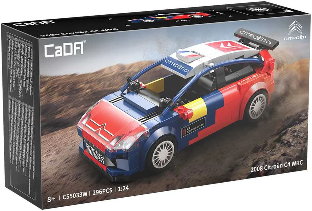 CaDA konstruktoriaus kaladėlės lenktyniniam automobiliui „Citroen C4 WRC“ lenktyniniam automobiliui Sportinis automobilis 296 detalės