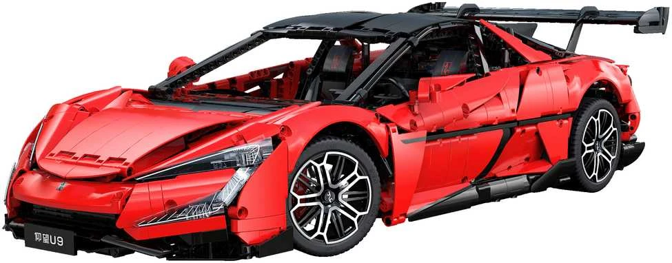 CaDA statybinių blokų lenktyninis nuotolinio valdymo lenktyninio automobilio programėlė BYD YangWang U9 sportinis automobilis, 3671 detalė