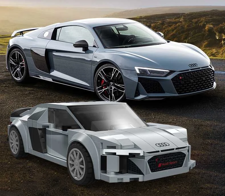 CaDA lenktyninis automobilis Audi R8 kupė sportinis automobilis 199 detalės