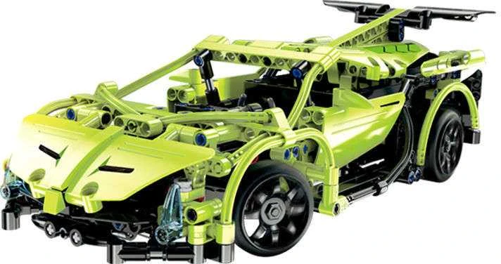 CaDA statybiniai blokai Nuotoliniu būdu valdomas automobilis 32 cm Car žalia Sportscar 453 RC Elements