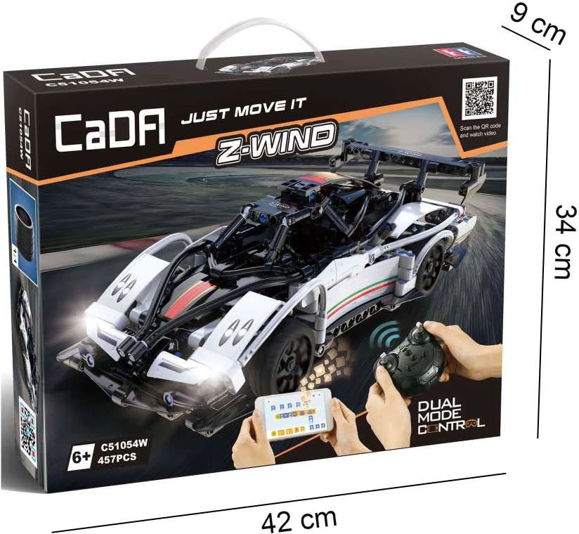 Konstruktorius CaDA Z-Wind C51054W, su RC pultu (457 dalių)