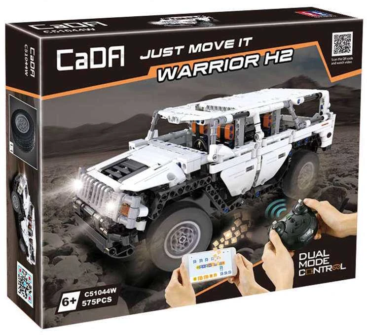 CaDA Warrior H2 konstruktorius-nuotoliniu būdu valdomas visureigis, Baltas, 32 cm, 575 elementai