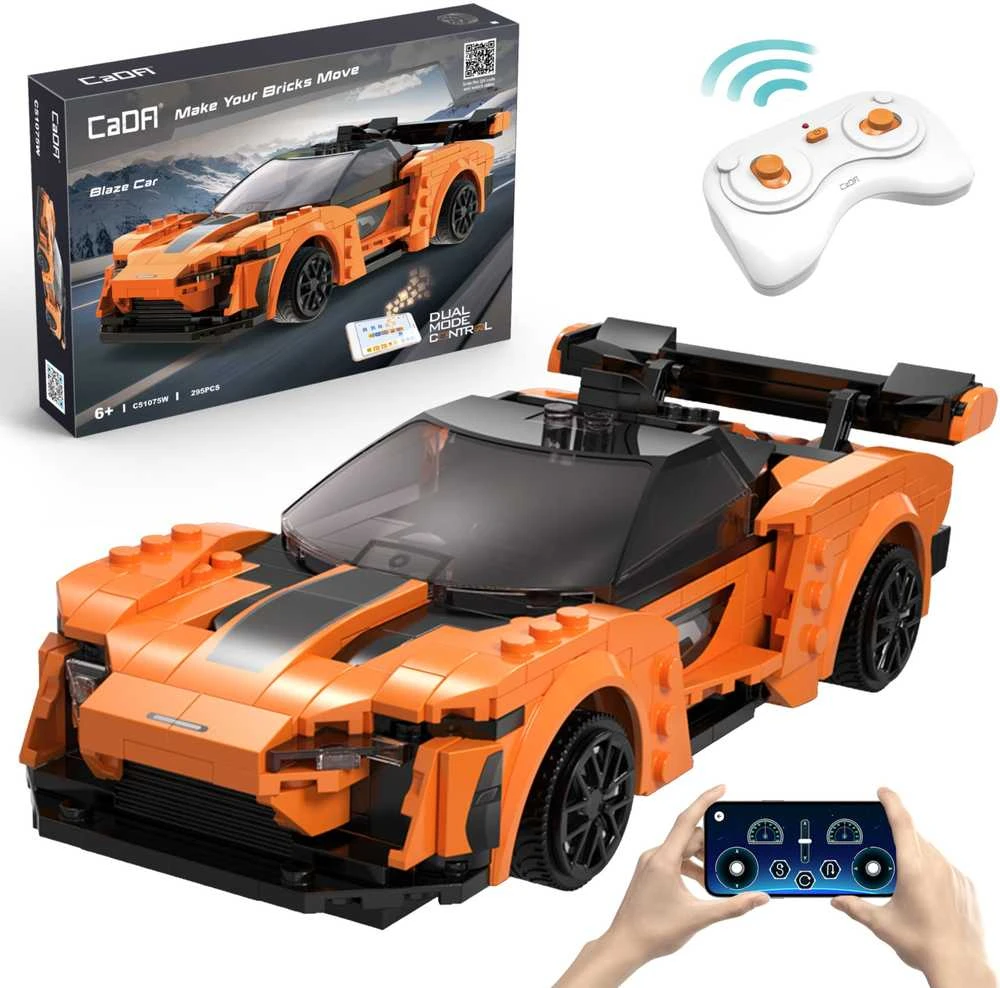 Konstruktorius CaDA Blaze Car C51075W, su RC pultu, 1:20 mastelis (295 dalys)