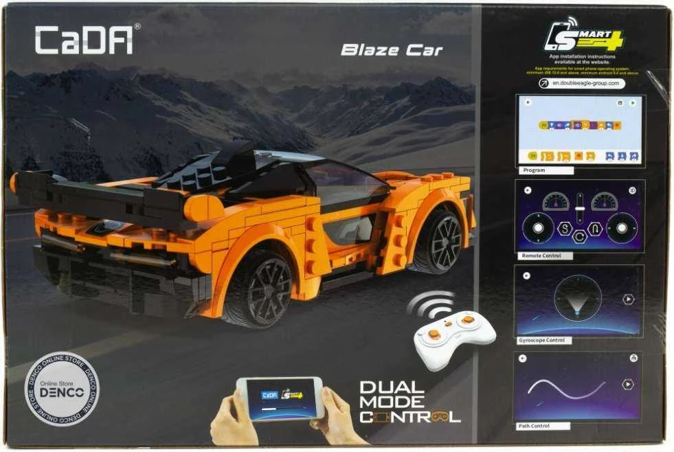 Konstruktorius CaDA Blaze Car C51075W, su RC pultu, 1:20 mastelis (295 dalys)