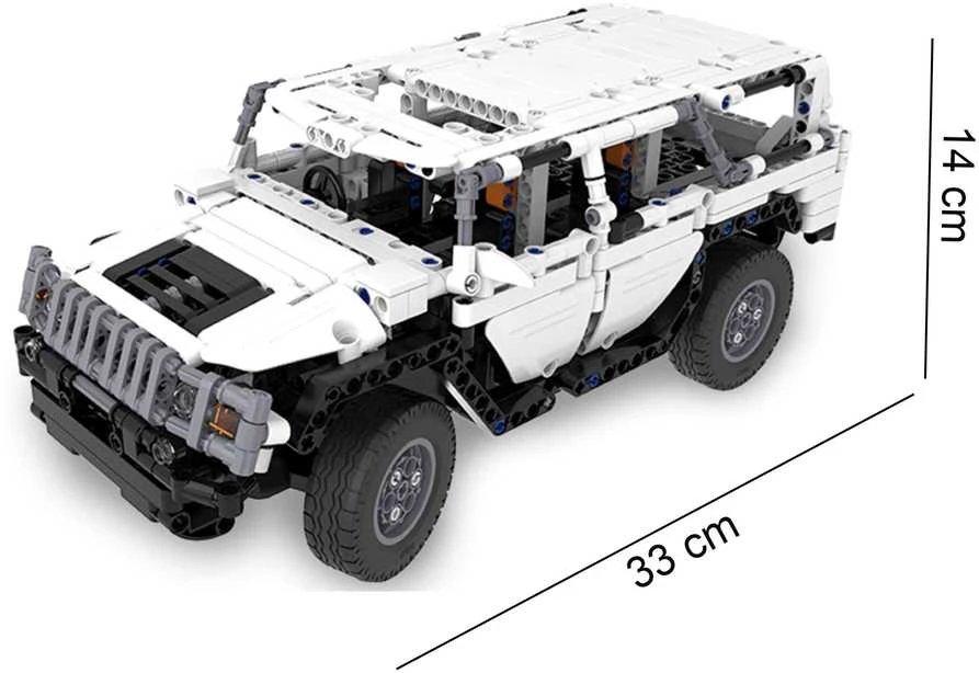 CaDA Warrior H2 konstruktorius-nuotoliniu būdu valdomas visureigis, Baltas, 32 cm, 575 elementai