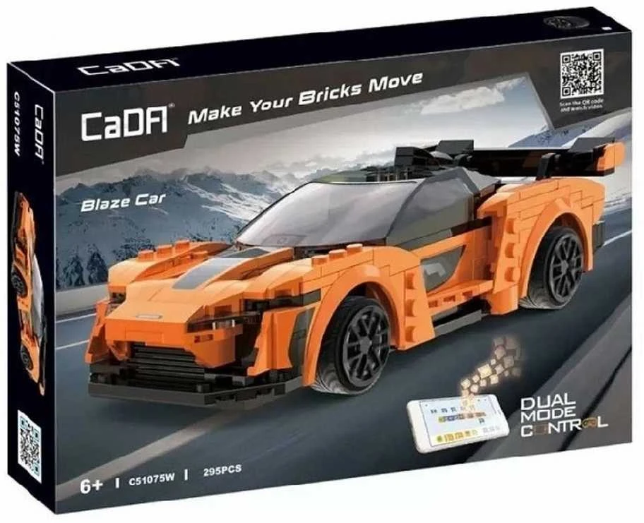 Konstruktorius CaDA Blaze Car C51075W, su RC pultu, 1:20 mastelis (295 dalys)
