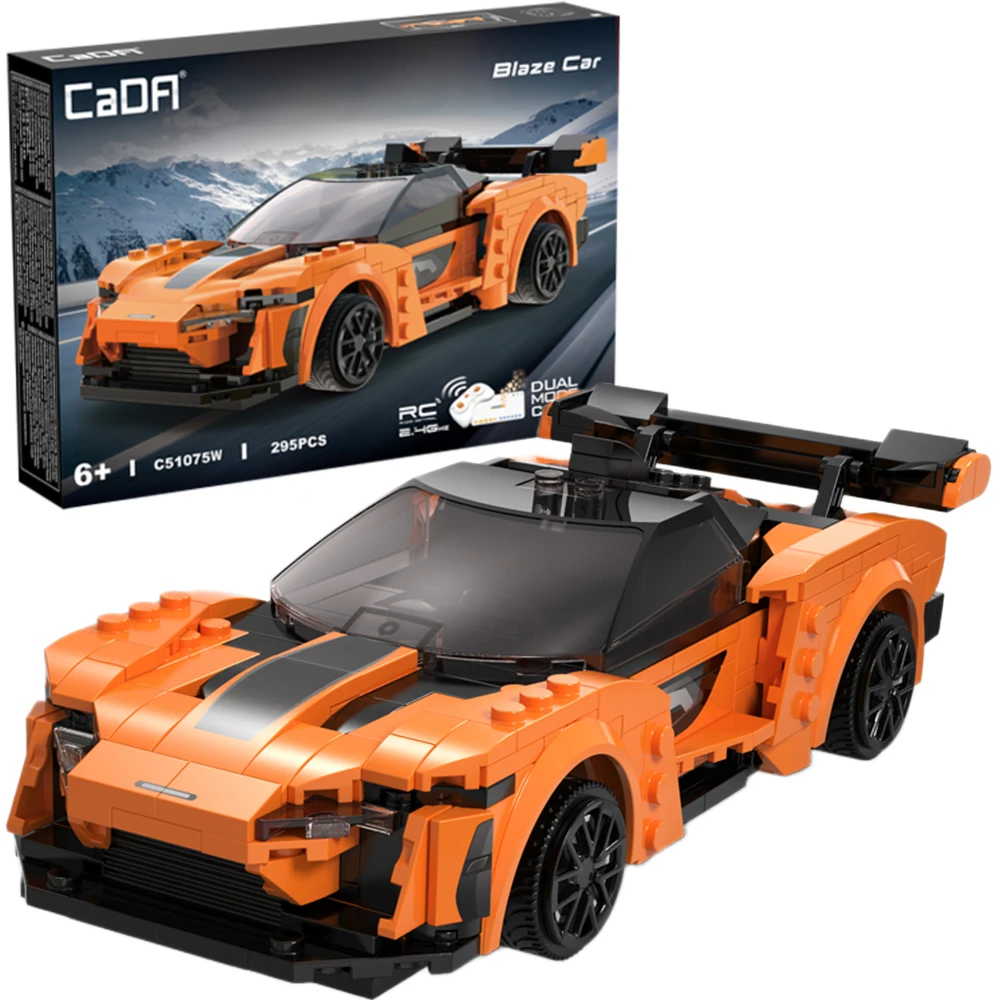 Konstruktorius CaDA Blaze Car C51075W, su RC pultu, 1:20 mastelis (295 dalys)