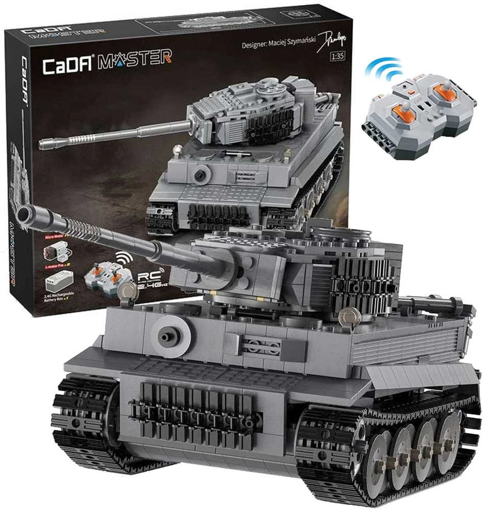 CaDA kaladėlės Nuotolinio valdymo rutulinis tankas Važiuoklė military Tiger Tiger RC 925 dienos