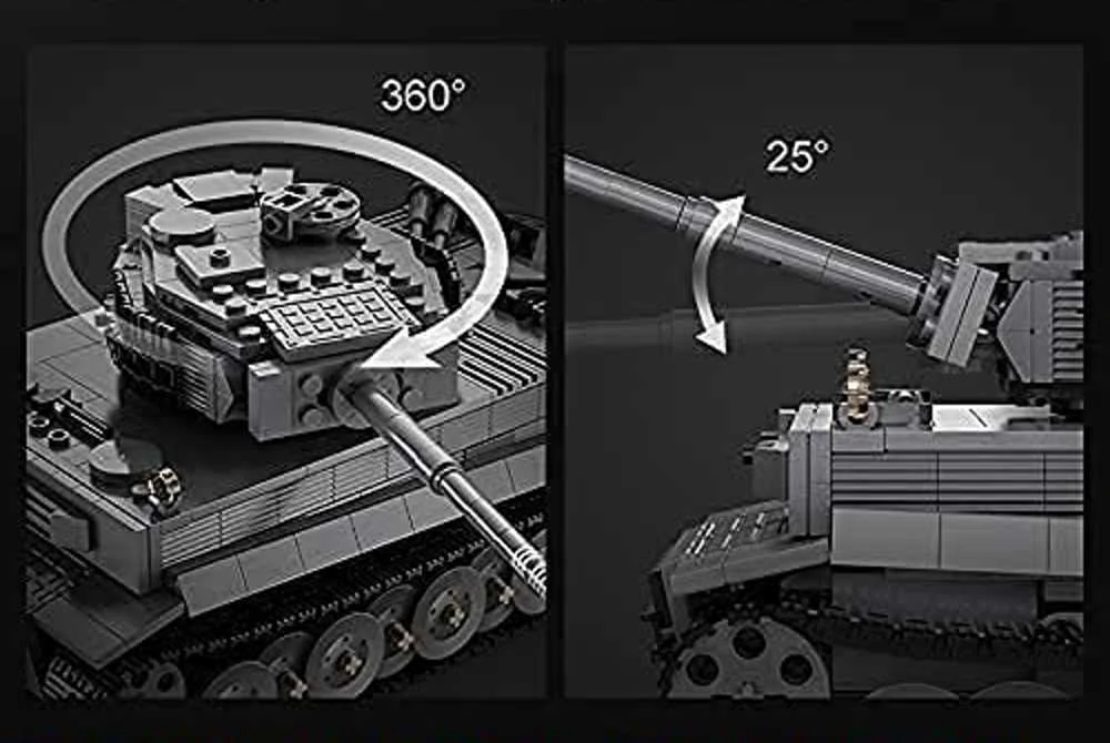 CaDA kaladėlės Nuotolinio valdymo rutulinis tankas Važiuoklė military Tiger Tiger RC 925 dienos