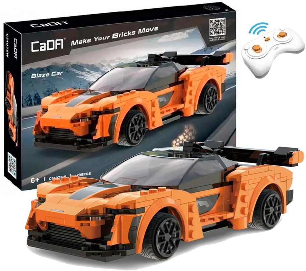 Konstruktorius CaDA Blaze Car C51075W, su RC pultu, 1:20 mastelis (295 dalys)