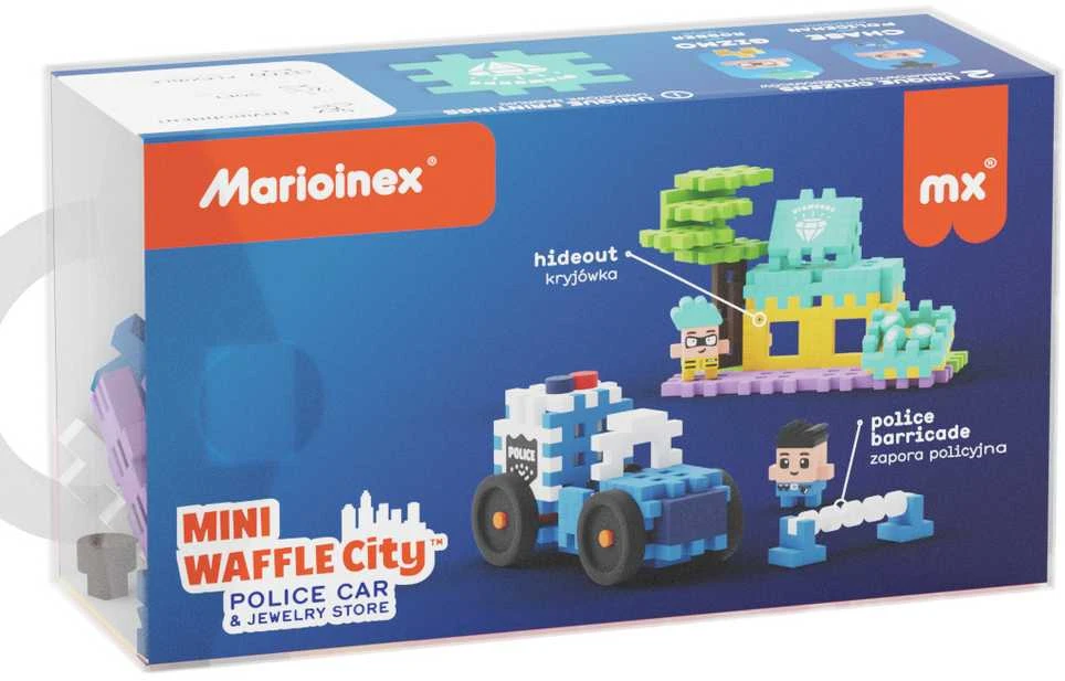 Konstruktorius Marioinex Mini Waffle policijos automobilių ir juvelyrinių dirbinių parduotuvę, 80 d.