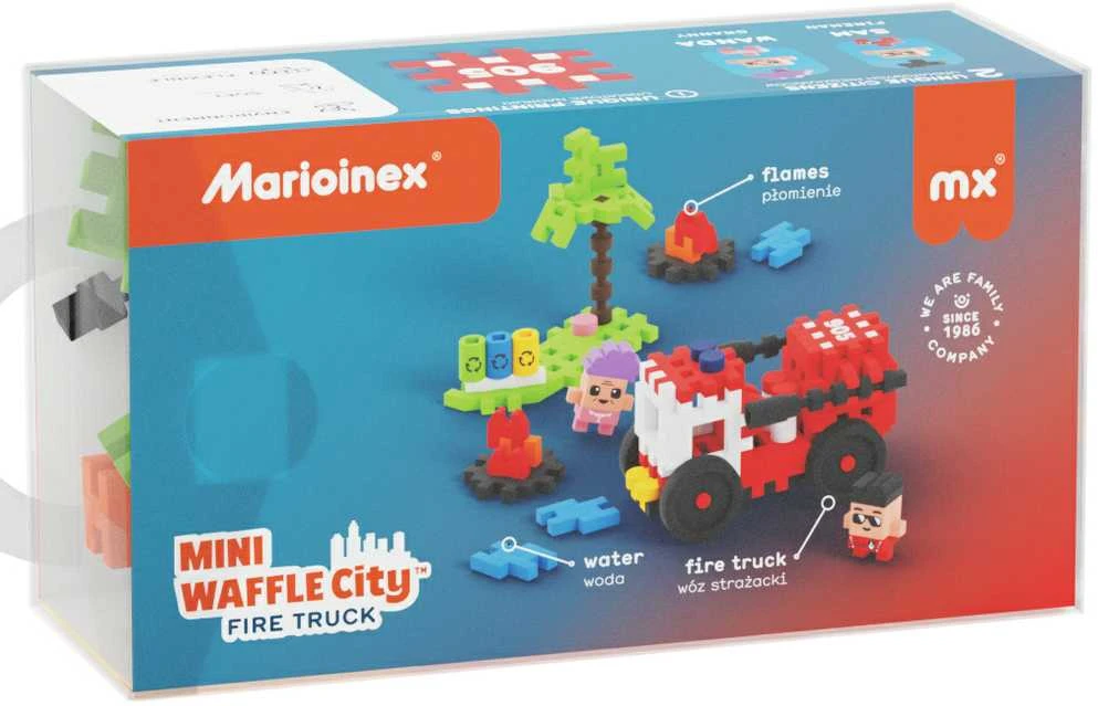 Marioinex mini vaflinės kaladėlės miesto priešgaisrinės tarnybos 80vnt 2 figūrėlėsZA5488