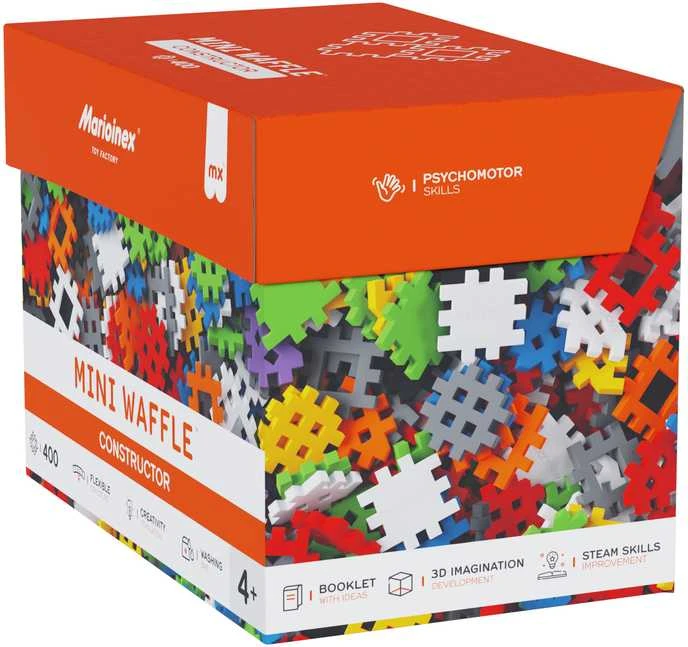 Mini Waffle Constructor statybiniai blokeliai komplektas 400 dalys Marioinex