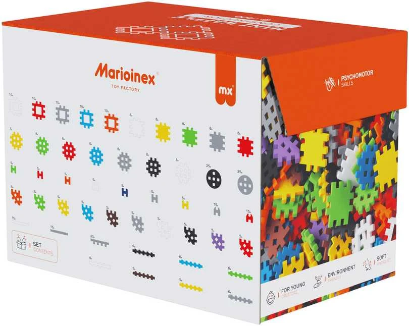Mini Waffle Constructor statybiniai blokeliai komplektas 400 dalys Marioinex