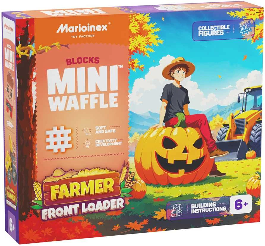 Marioinex *****Vafliniai mini ūkininko kaladėlės, kraunamos iš priekio, 50 vnt., 07481