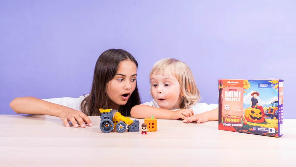 Marioinex *****Vafliniai mini ūkininko kaladėlės, kraunamos iš priekio, 50 vnt., 07481