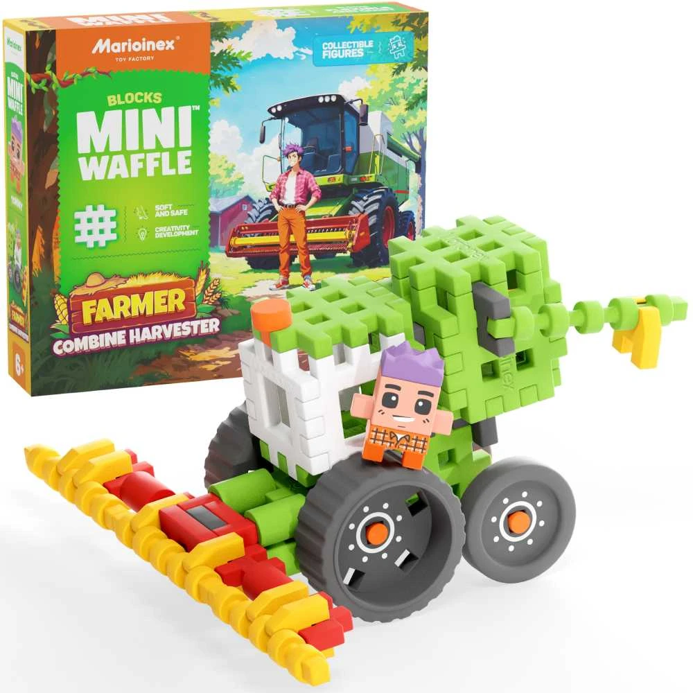 Marioinex *****Waffle Farmer kombaino kaladėlės 50 vnt. 07528