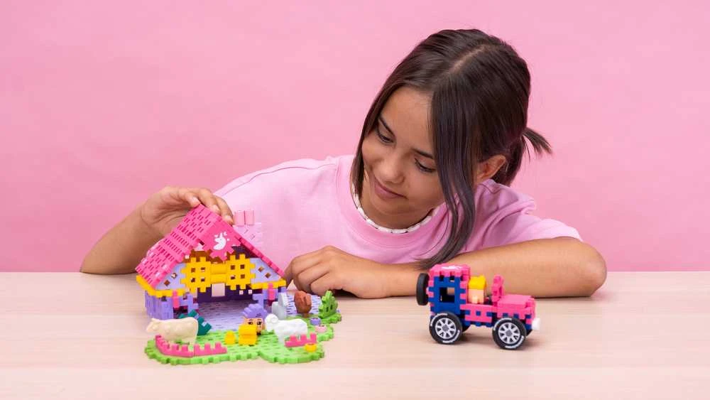 MARIOINEX Mini vaflių ūkelio kaladėlės Žavingas rančas, 112 detalių