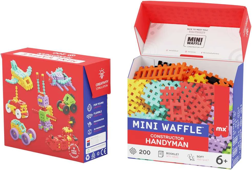 Konstruktorius Marioinex Mini Waffle Handyman, 200 d.