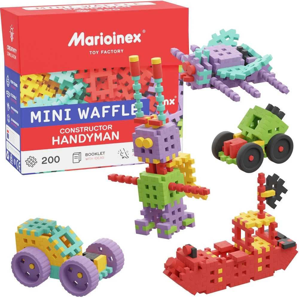 Konstruktorius Marioinex Mini Waffle Handyman, 200 d.
