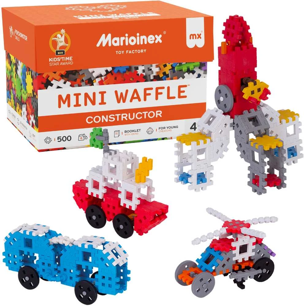 Konstrukciniai blokeliai Mini Waffle Konstruktor, 500 d.