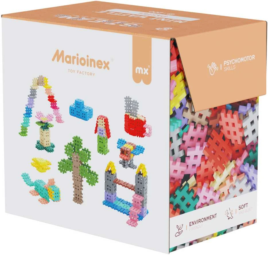 Marioinex mini vafliniai kaladėlės, 200 pastelinių spalvų