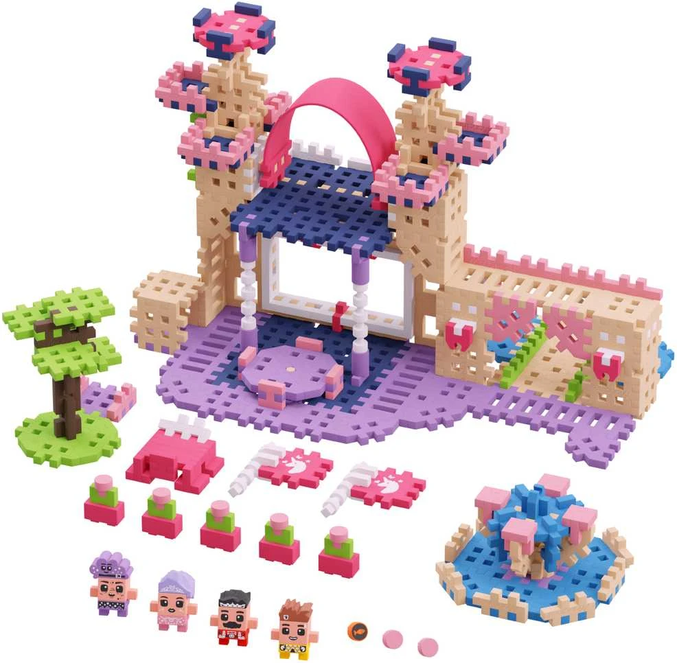 Konstruktorius Marioinex Mini Waffle Princess Karališkas nuotykis, 280 vnt. + figūros, 4 vnt.