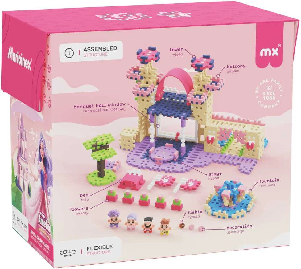 Konstruktorius Marioinex Mini Waffle Princess Karališkas nuotykis, 280 vnt. + figūros, 4 vnt.