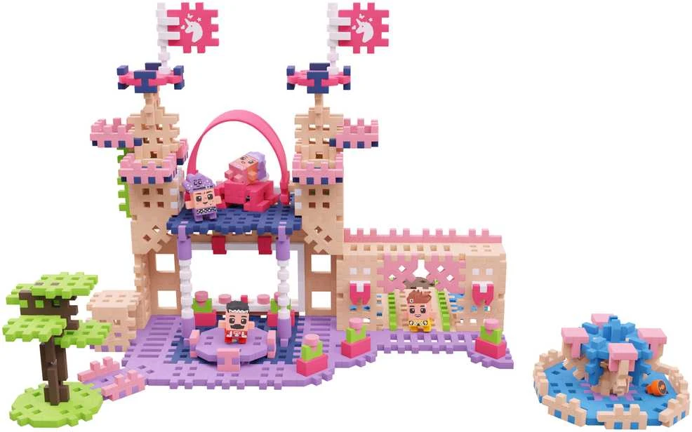 Konstruktorius Marioinex Mini Waffle Princess Karališkas nuotykis, 280 vnt. + figūros, 4 vnt.