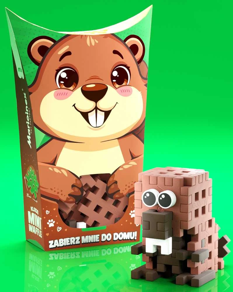 Marioinex *****Vafliniai mini kaladėlės PocketPets Bebras 07061
