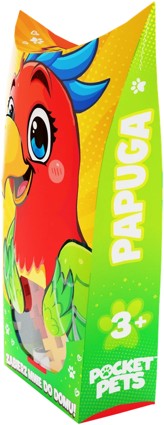 Marioinex Mini Waffle Pocket Pets Papūga kūrybinis kaladėlių rinkinys vaikams ZA6663