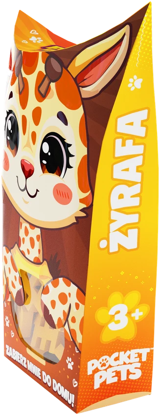 Marioinex Mini Waffle Pocket Pets kaladėlės Žirafa 35 vnt. vaikams ZA6660