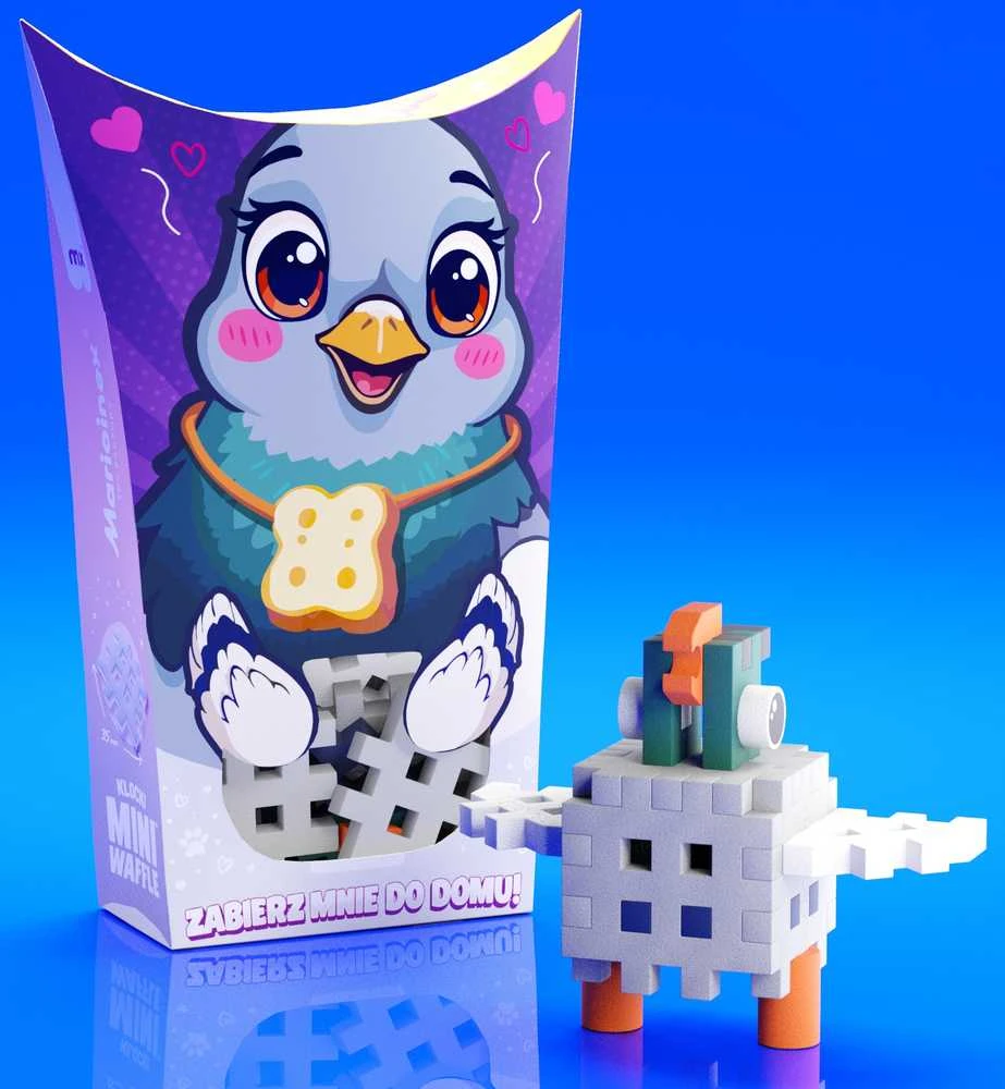 Marioinex Klocki konstrukcyjne Mini Waffle Pocket Pets Gołąb
