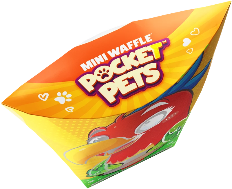 Marioinex Mini Waffle Pocket Pets Papūga kūrybinis kaladėlių rinkinys vaikams ZA6663