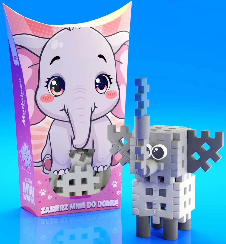 Marioinex *****Vafliniai mini kaladėlės PocketPets Dramblys 07023