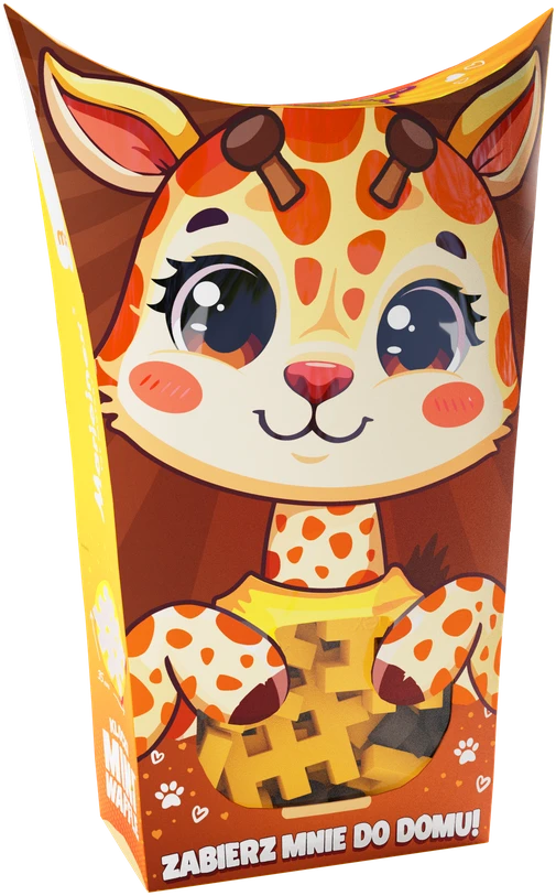 Marioinex Mini Waffle Pocket Pets kaladėlės Žirafa 35 vnt. vaikams ZA6660