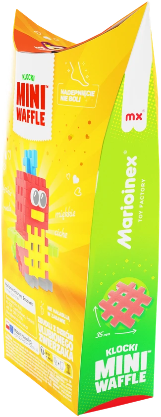 Marioinex Mini Waffle Pocket Pets Papūga kūrybinis kaladėlių rinkinys vaikams ZA6663
