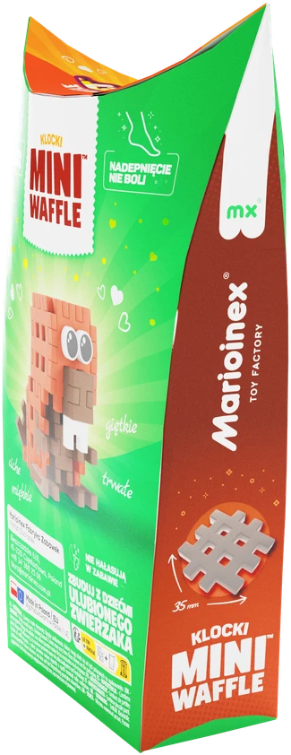 Marioinex *****Vafliniai mini kaladėlės PocketPets Bebras 07061
