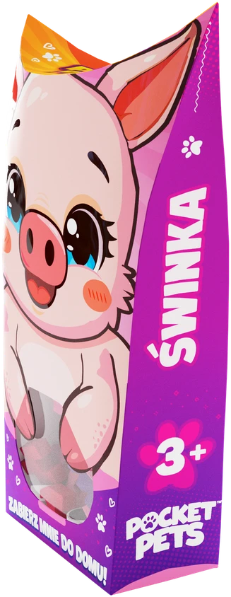 Marioinex Mini Waffle Pocket Pets Kiaulė - kūrybinės kaladėlės vaikams ZA6661