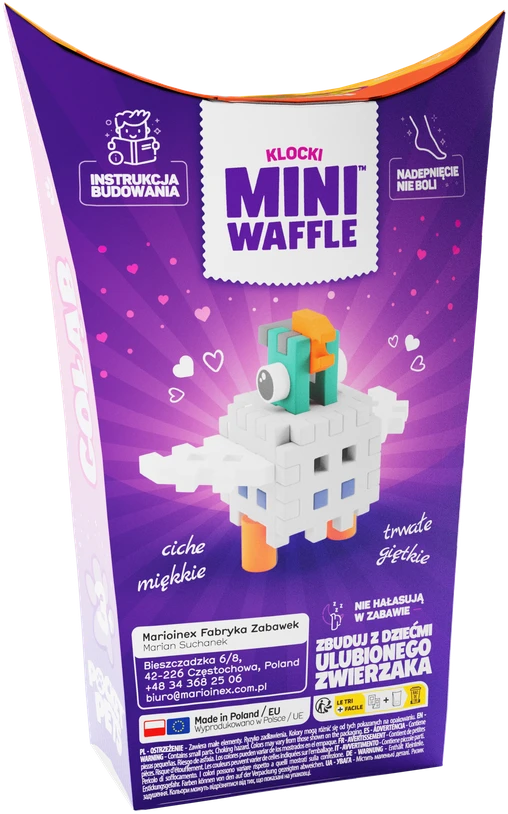 Marioinex Klocki konstrukcyjne Mini Waffle Pocket Pets Gołąb