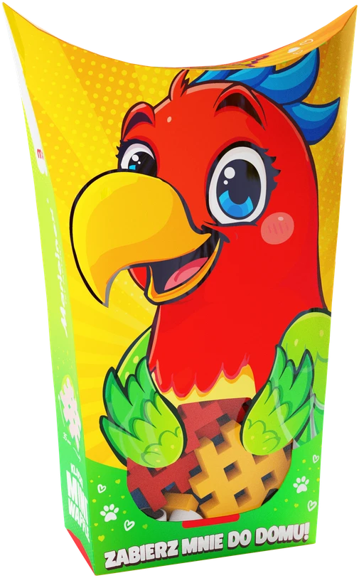 Marioinex Mini Waffle Pocket Pets Papūga kūrybinis kaladėlių rinkinys vaikams ZA6663