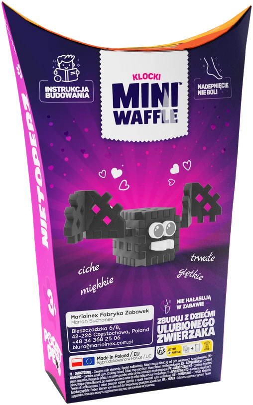 Marioinex Mini vafliniai kišeniniai augintiniai šikšnosparnių konstruktoriai