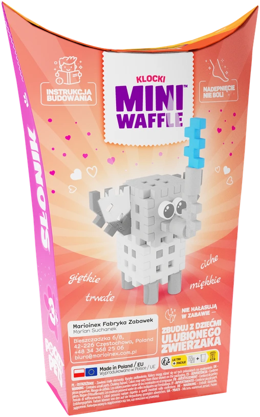 Marioinex *****Vafliniai mini kaladėlės PocketPets Dramblys 07023