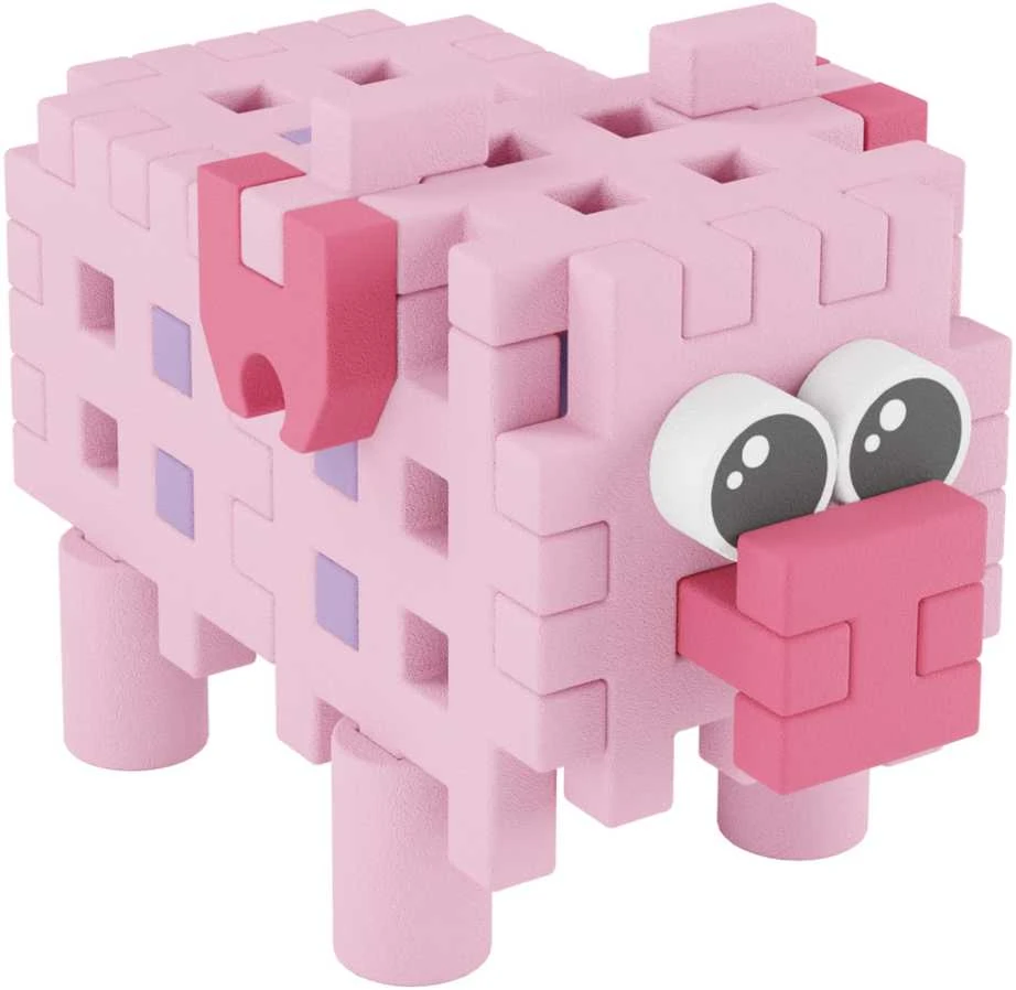 Marioinex Mini Waffle Pocket Pets Kiaulė - kūrybinės kaladėlės vaikams ZA6661