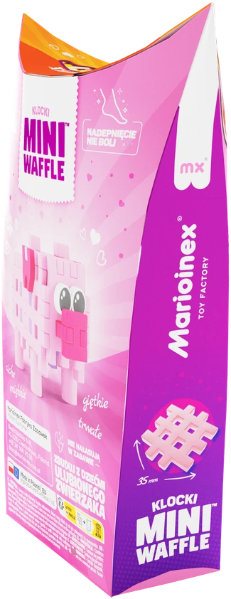 Marioinex Mini Waffle Pocket Pets Kiaulė - kūrybinės kaladėlės vaikams ZA6661
