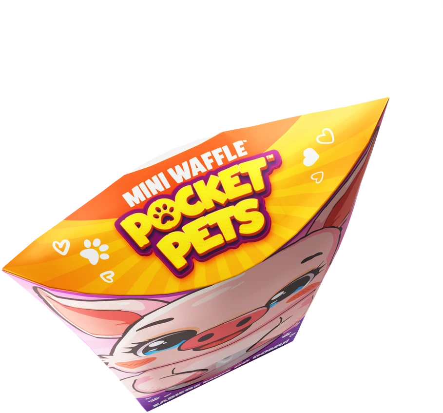 Marioinex Mini Waffle Pocket Pets Kiaulė - kūrybinės kaladėlės vaikams ZA6661