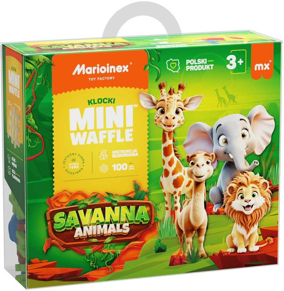 Nezatříděno Marioinex Mini vaflių kaladėlės - savanos gyvūnai, 100 vnt.
