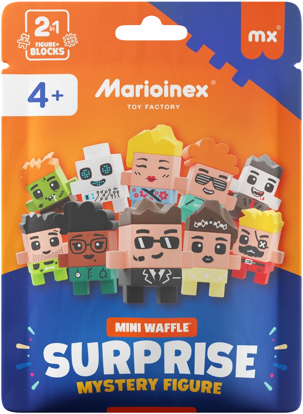 Marioinex Mini Waffle Surprise 2in1 paketėlis figūrėlių kaladėlės ZA5040