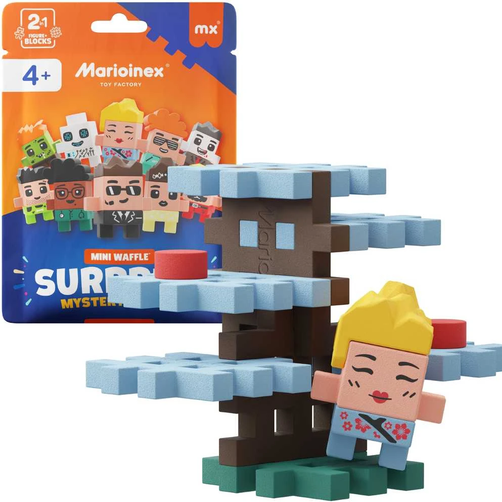 Marioinex Mini Waffle Surprise 2in1 paketėlis figūrėlių kaladėlės ZA5040