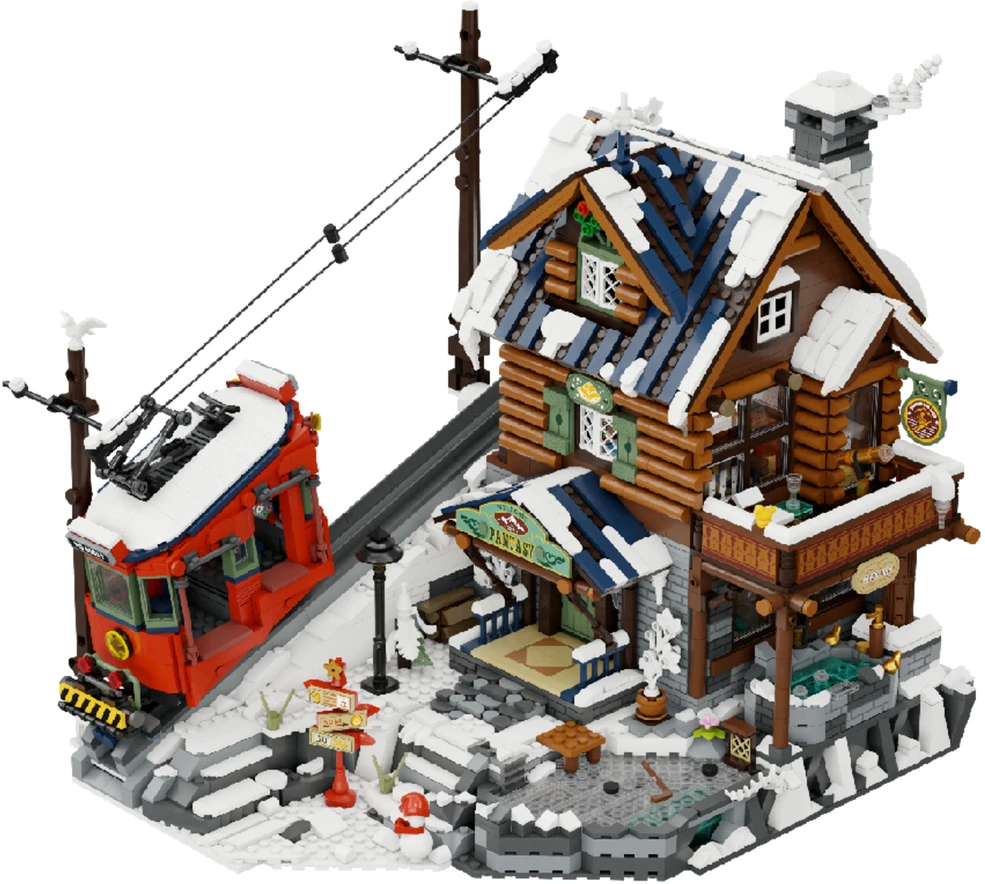 Klocki konstrukcyjne Pantasy Budynek Alpejska Chatka Summit Cabin su klocków 3135 dalys